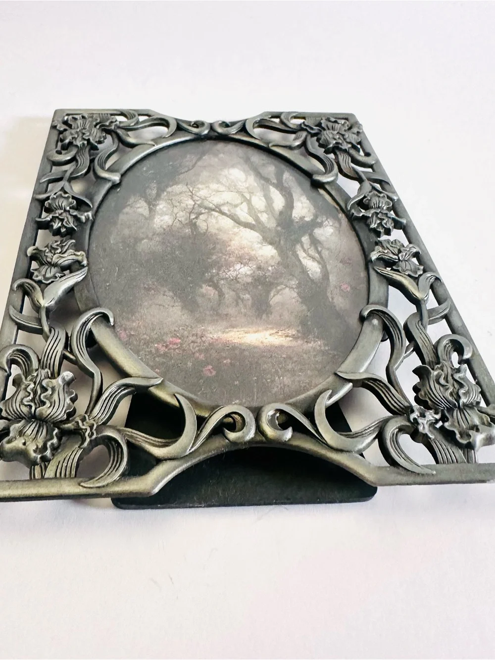 Enchanted Iris — Dark Magic Gothic Garden Metal Frame 3.5x4.5
